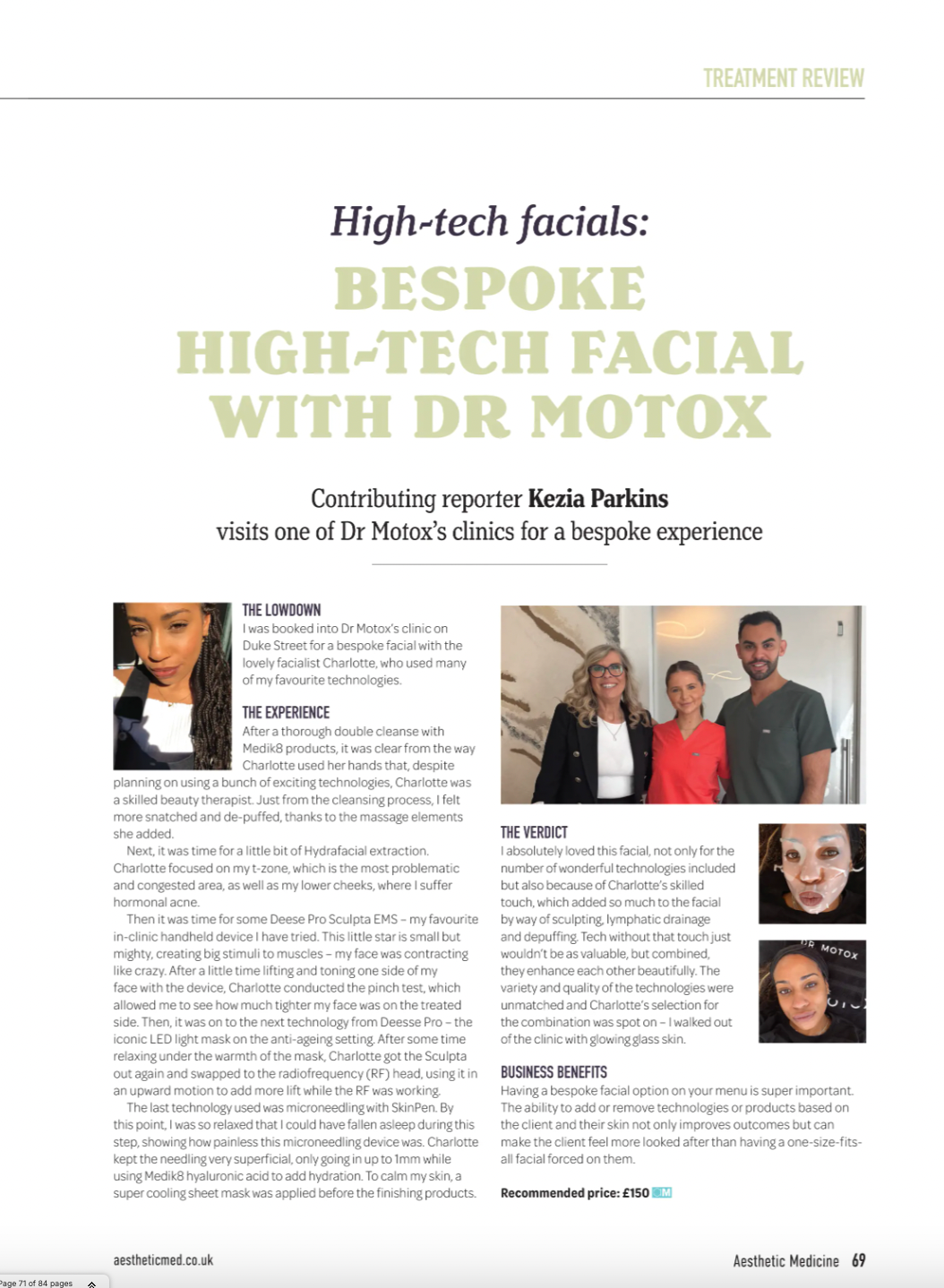 Bespoke high-Tech Facial with Dr Motox &