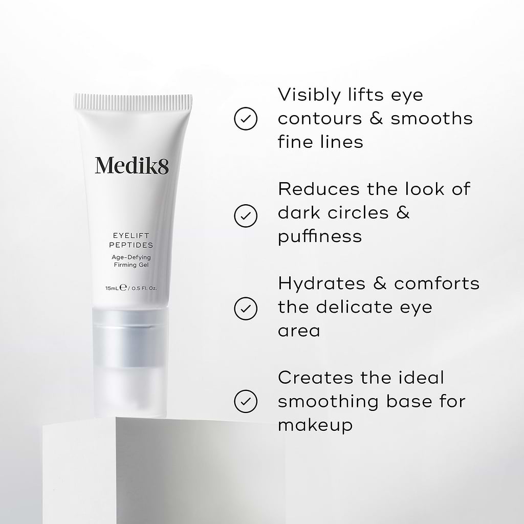 Medik8 Eyelift™ Peptides – Firming Eye Gel key benefits
