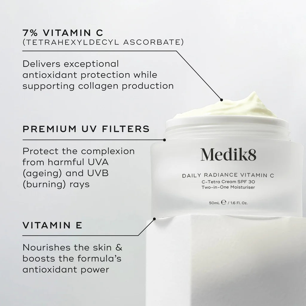 Medik8 Daily Radiance Vitamin C™ Moisturiser – Brightening SPF Moisturiser