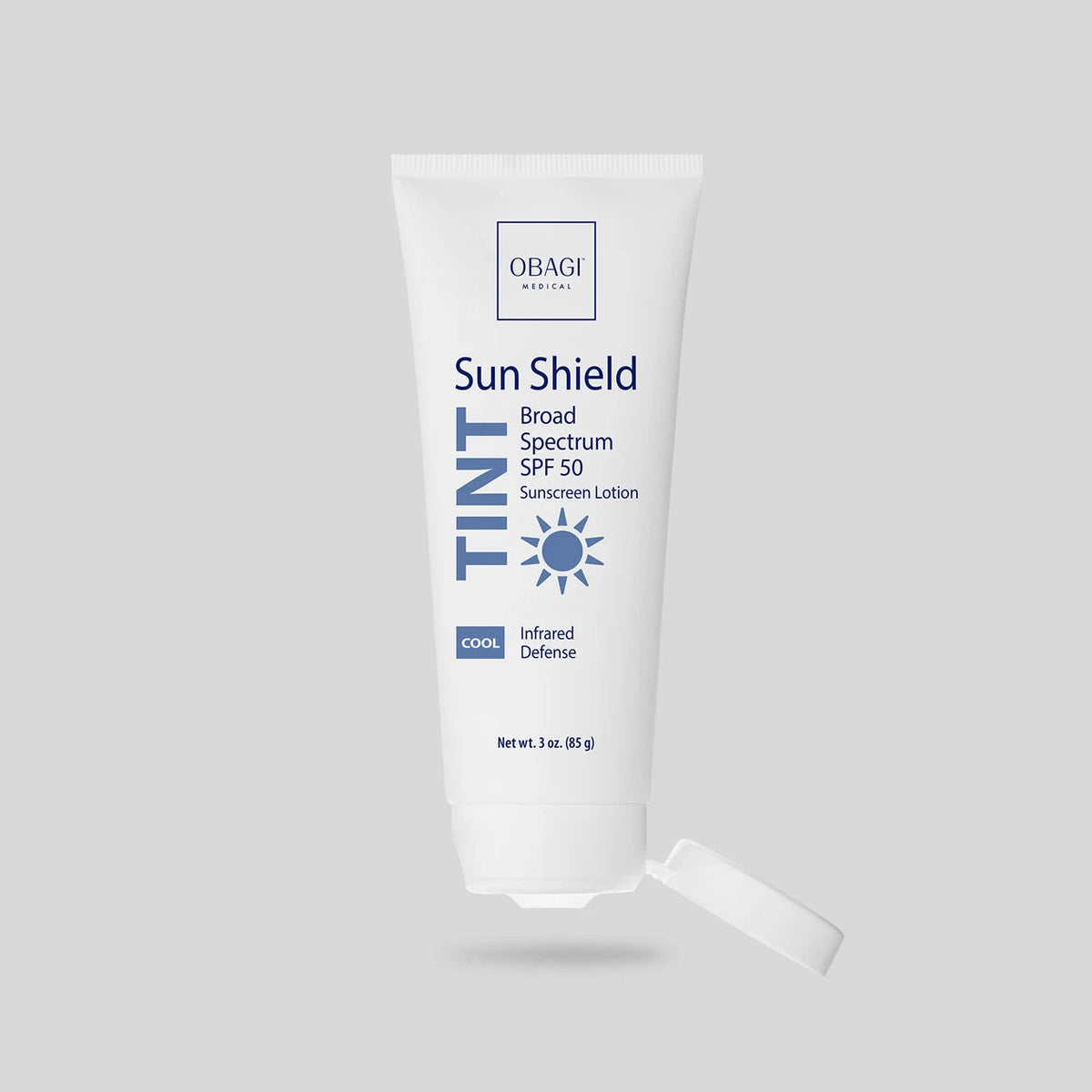 Obagi Sun Shield Tint SPF 50 Cool with cap open.