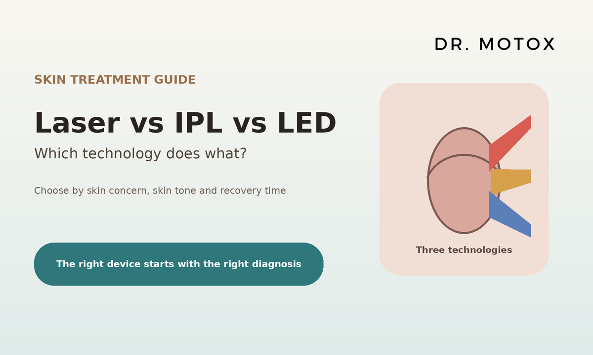 Laser, IPL and LED skin treatment guide at Dr Motox