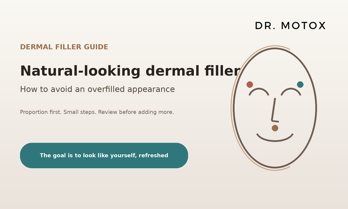 Natural-looking dermal filler guide by Dr Motox