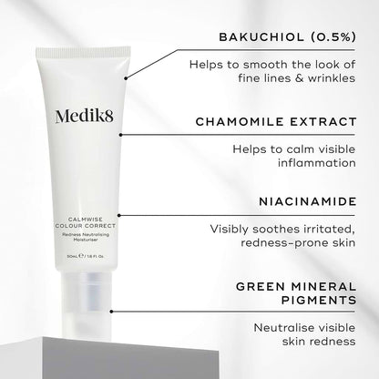 Medik8 Calmwise™ Colour Correct – Redness-Neutralising Cream key ingredients