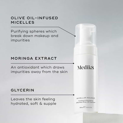 Medik8 Micellar Mousse™ – Purifying pH-Balanced Cleanser key ingredients