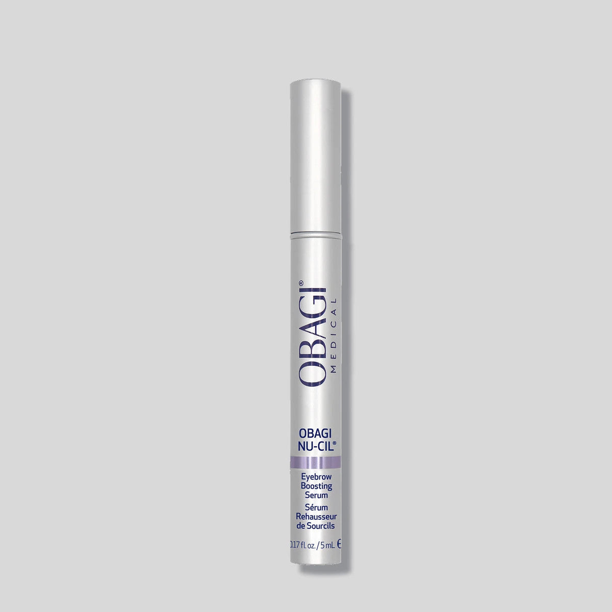 Obagi Nu-Cil Brow &amp; Lash Duo Set featuring a close-up of well-groomed eyebrows and lush eyelashes for eye enhancement.