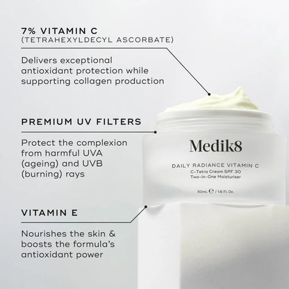Medik8 Daily Radiance Vitamin C™ Moisturiser – Brightening SPF Moisturiser