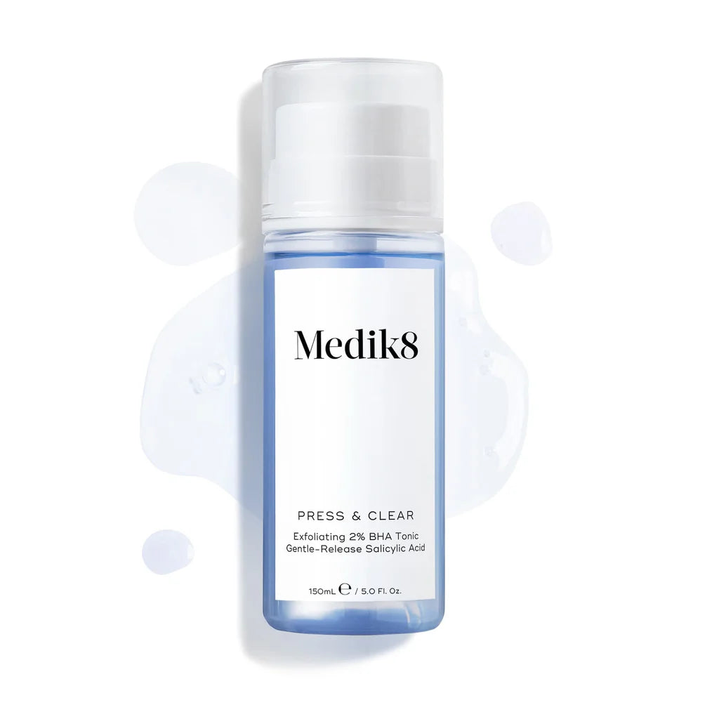 Medik8 Press &amp; Clear™ Exfoliating BHA Toner – 2% Salicylic Acid, 150 ml