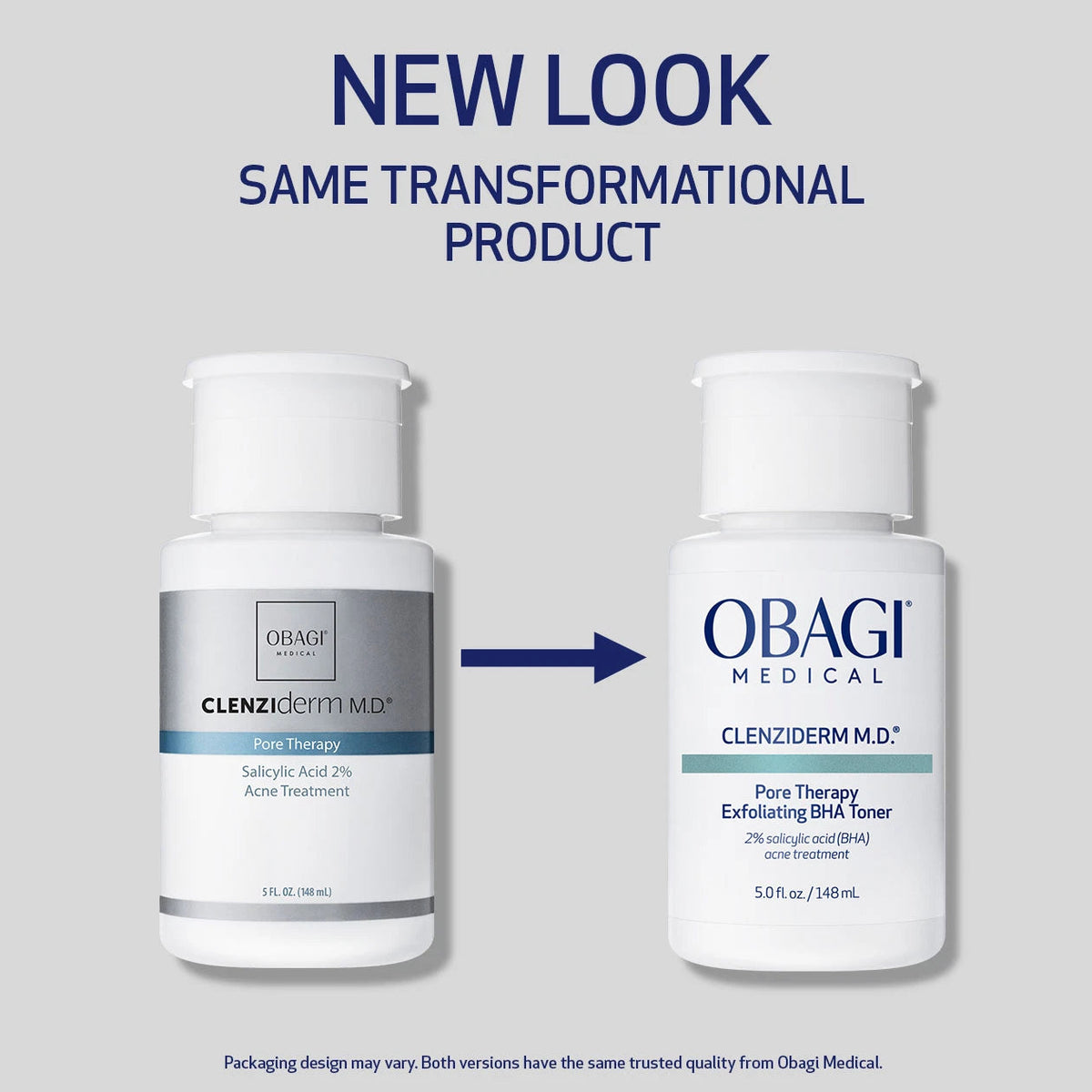 Obagi CLENZIderm M.D Pore Therapy skincare product in its packaging with a white and blue label and pump dispenser.