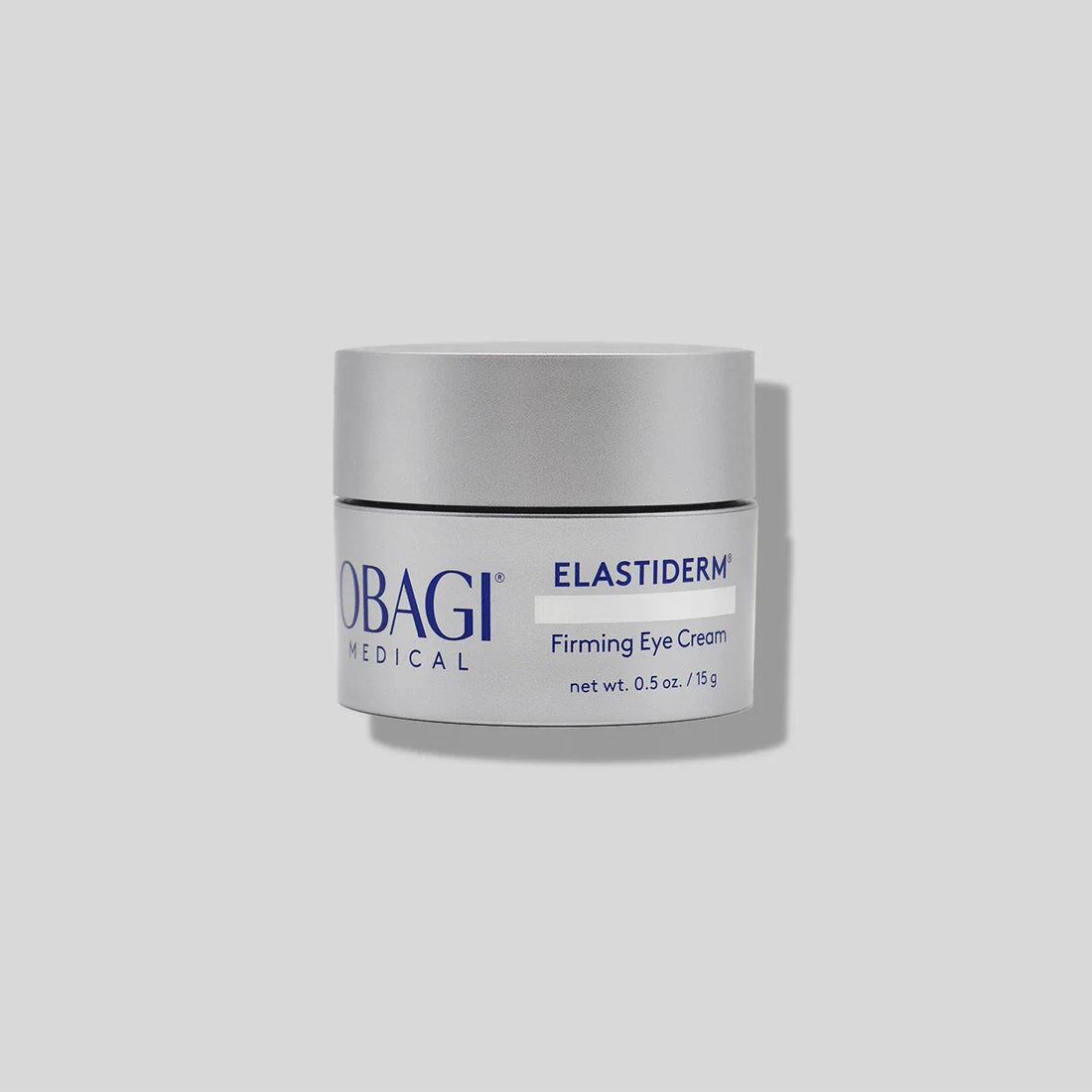 Obagi ELASTIderm Eye Cream jar showing creamy, firming eye treatment for smoothing and reducing fine lines around the eyes.