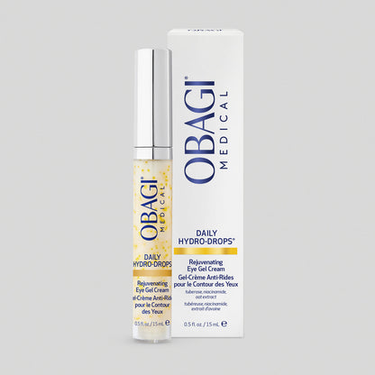 Obagi Daily Hydro-Drops Rejuvenating Eye Gel Cream open jar included in the Face and Eye Hydration Duo