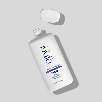 Obagi Nu-Derm Toner with the cap open.