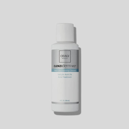 Obagi CLENZIderm M.D. Foaming Cleanser for acne-prone skin, gentle skincare cleanser with foaming texture to clear breakouts.