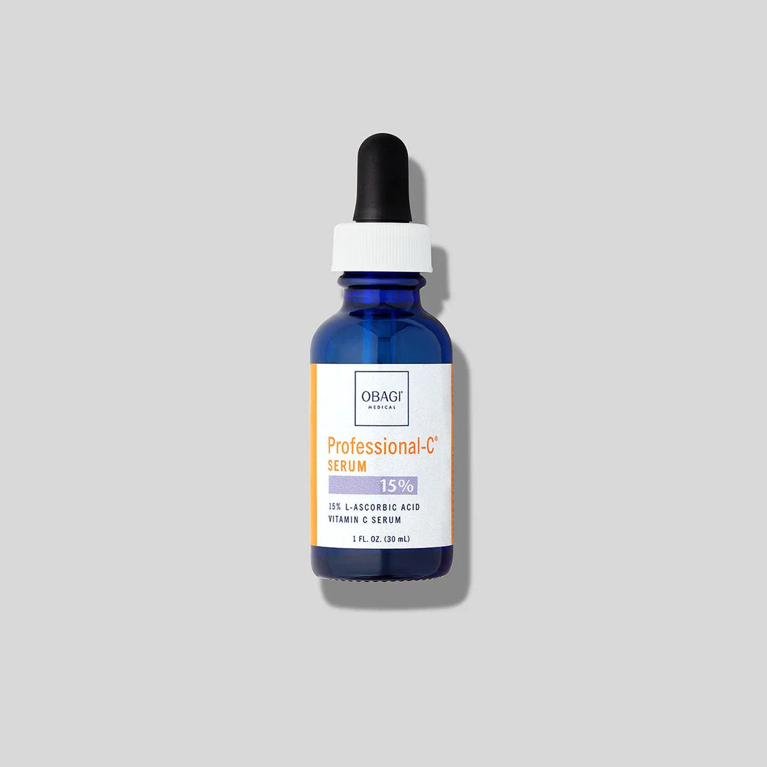Obagi Professional-C 20% Vitamin C Antioxidant Serum in a 30ml bottle, showcasing the skincare product with a sleek design and label.