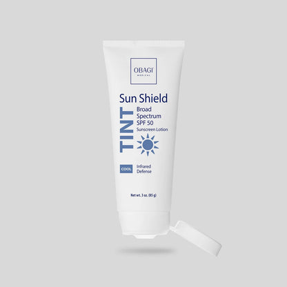 Obagi Sun Shield Tint SPF 50 Cool with cap open.