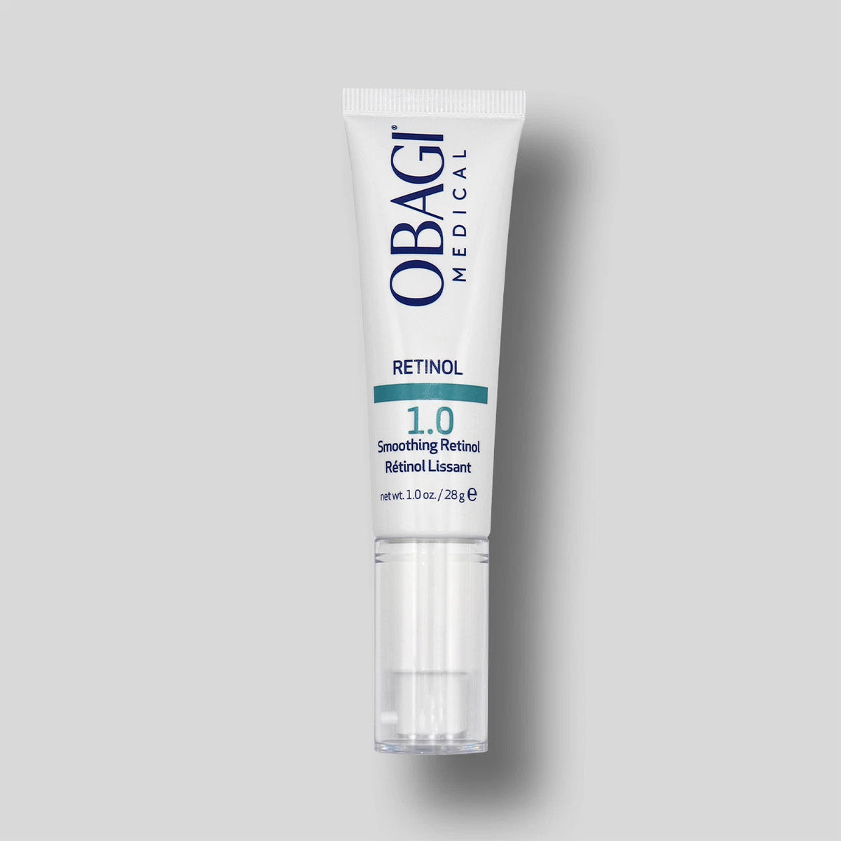 Obagi Retinol 1.0 skincare product in a 28g tube, designed for anti-aging and skin renewal.